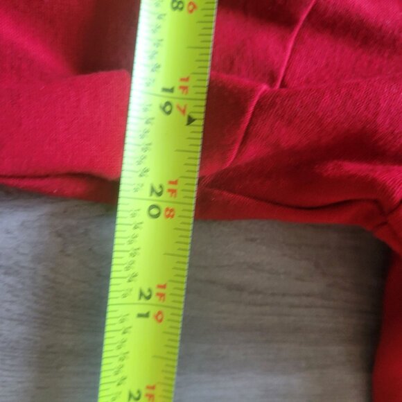 Talbots Womens Red Short-Sleeve Top With Rhinestone Embellishments & Back Zipper - Picture 8 of 9